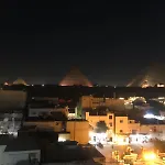 Lion Middle East Pyramids Panorama